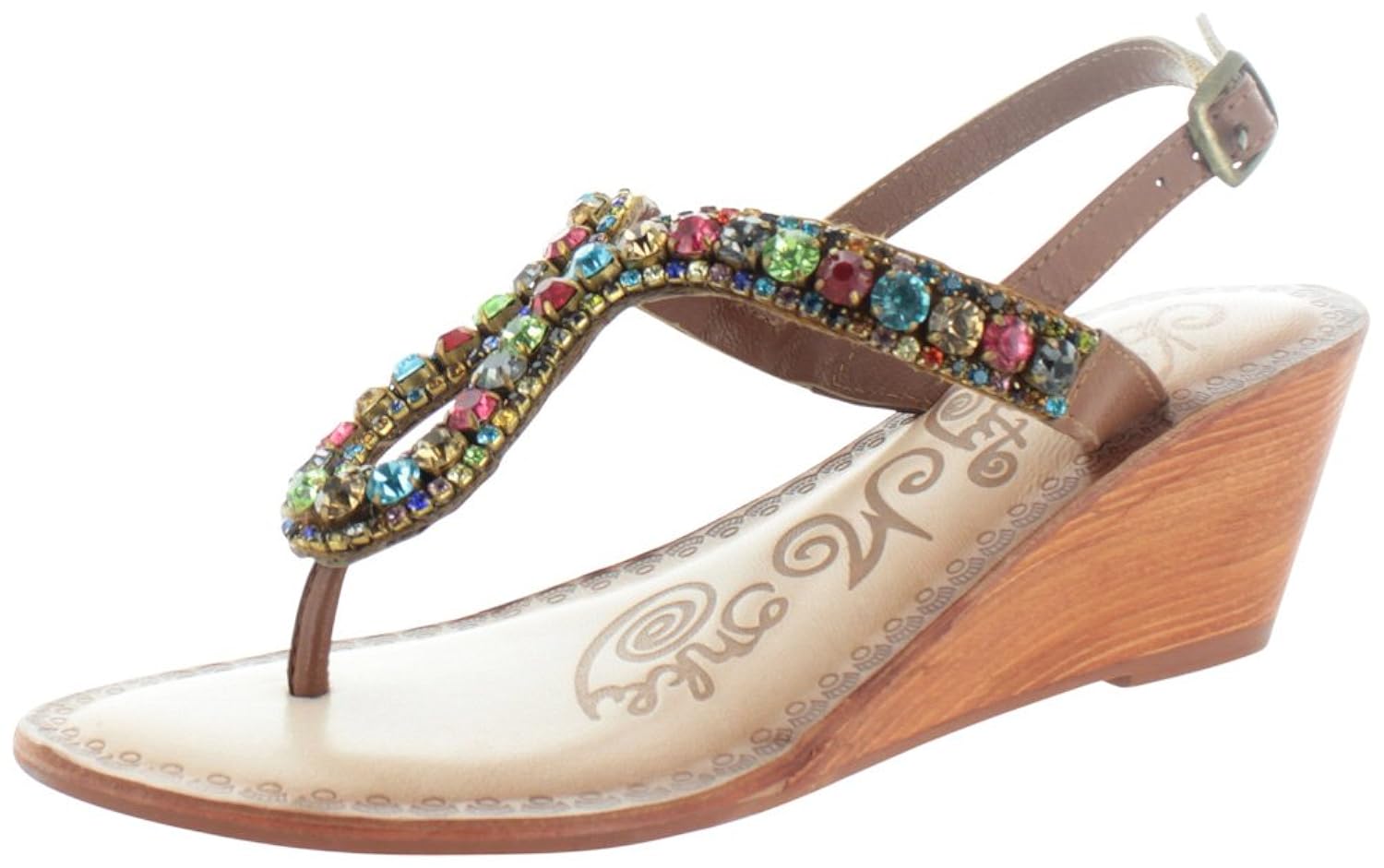 naughty monkey rhinestone sandals