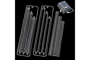 PH PandaHall 6pcs Acrylic Zipper Pocket Template, 7/8/9Inch Zipper Making Templates Clear Zipper Template for Beginners Walle