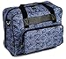 Kenley Sewing Machine Tote Bag - Padded Storage Cover Carrying Case with Pockets and Handles - Universal Fit 18x10x13 inches for Singer Brother Bernina Janome - Midnight Flowers