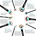 Qivange New Makeup Brush Set, 10 Pcs Professional Foundation Powder Blending Blush Concealer Eye Shadow Face Kabuki Brush (Black with Blue)