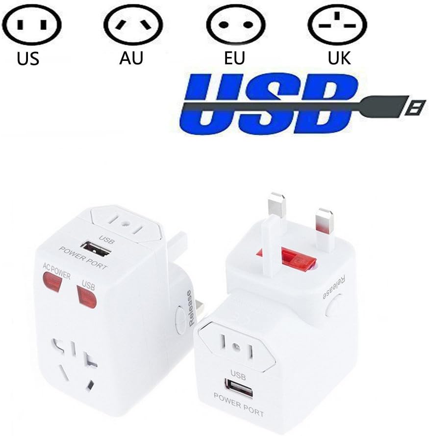 Amazon Us Eu Uk Auプラグとのユニバーサルトラベルアダプター