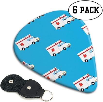 First Aid Electric Guitar - Amazon Com Ambulance First Aid Car Guitar Picks 6 Pack For Bass Electric Acoustic Guitar Ukulele Musical Instruments