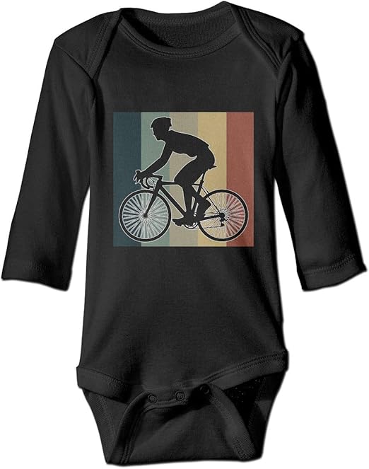 Bicycle Mountain Bikes Baby Onesie Long Sleeve Unisex Infant Rompers