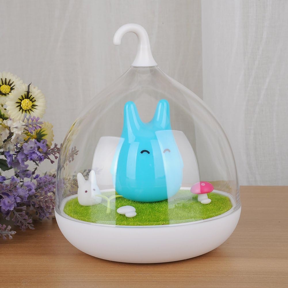 Touch Sensor Totoro Dimmable Night Lamp Portable USB Baby LED Light-Blue