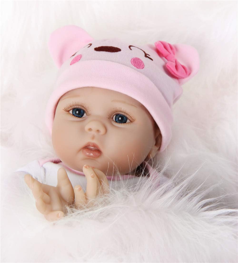 MAIHAO Reborn Baby Dolls Smile Girl Realistic Toddler Silicone Vinyl Babies Pink Outfit 20 Inch Newborn Babies Toys For Kids - Image 4