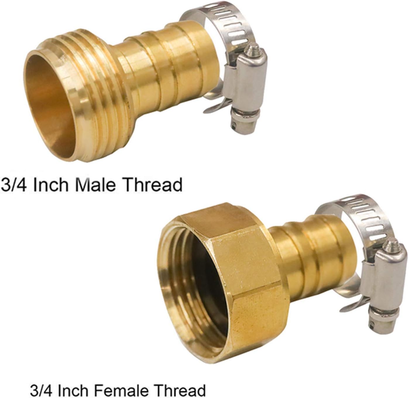 Hourleey Garden Hose Repair Connector with Clamps, Fit for 3/4" or 5/8" Garden Hose Fitting, 4 Set : Garden & Outdoor