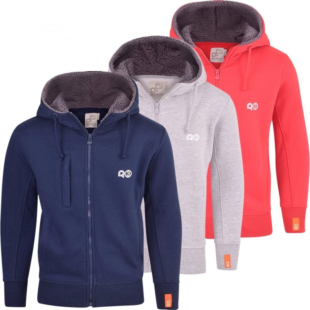 borg lined hoodie boys