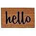 Calloway Mills 100341729NBS Script Hello Doormat Natural/Black, 17
