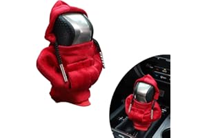 GaRhomxy Car Shifter Knobs Cover Hoodie, Car Gear Shift Knob, Cute Hoodie for Car Gear, Automatic Shift Knobs Decoration, Car Interior Accessories(Red)