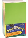 Hygloss Products Colorful Paperback Blank Books - Sketch, Writing, Journaling, Coloring Book for Children and Adults - 5.5" x 8.5", Pack of 20 Assorted Colors