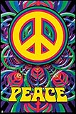 Peace Sign Poster Love Hippy Psychedelic Art 3073 Poster Print, 24x36