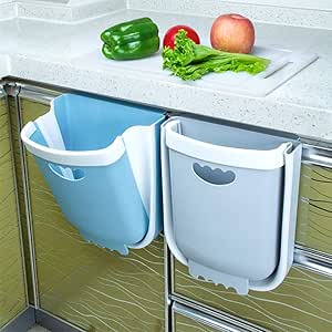 Cocina colgados bote de basura, plegable compacto pequeño Cubo de