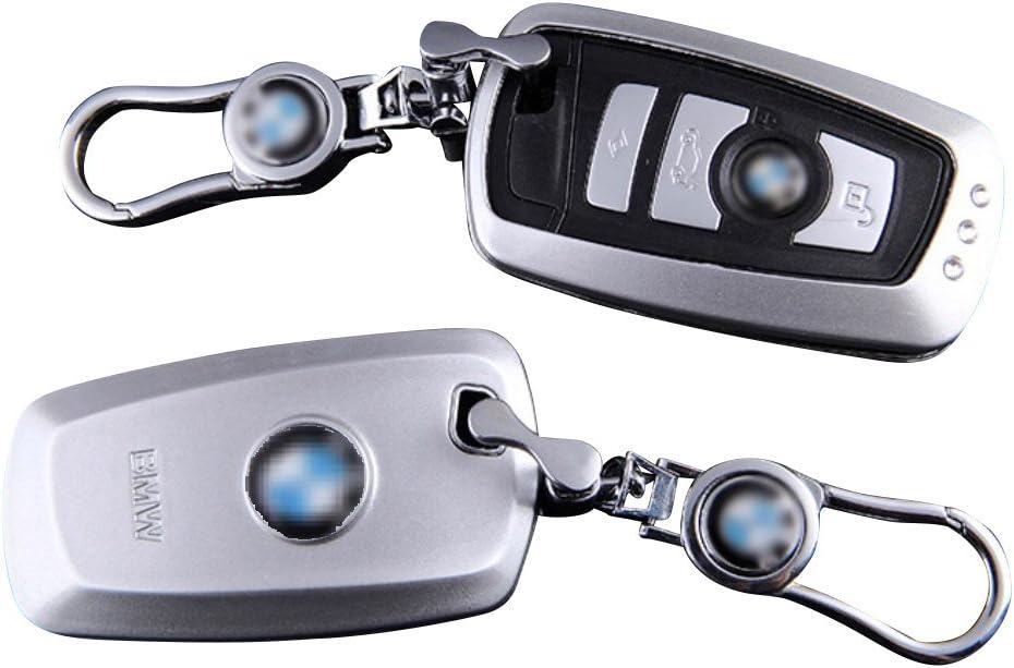 ALL ABOUT PRODUCT KBWS-001 Car Remote Key Fob Case Holder Cover for BMW 1 3 5 7 Series X3 X4, Silver