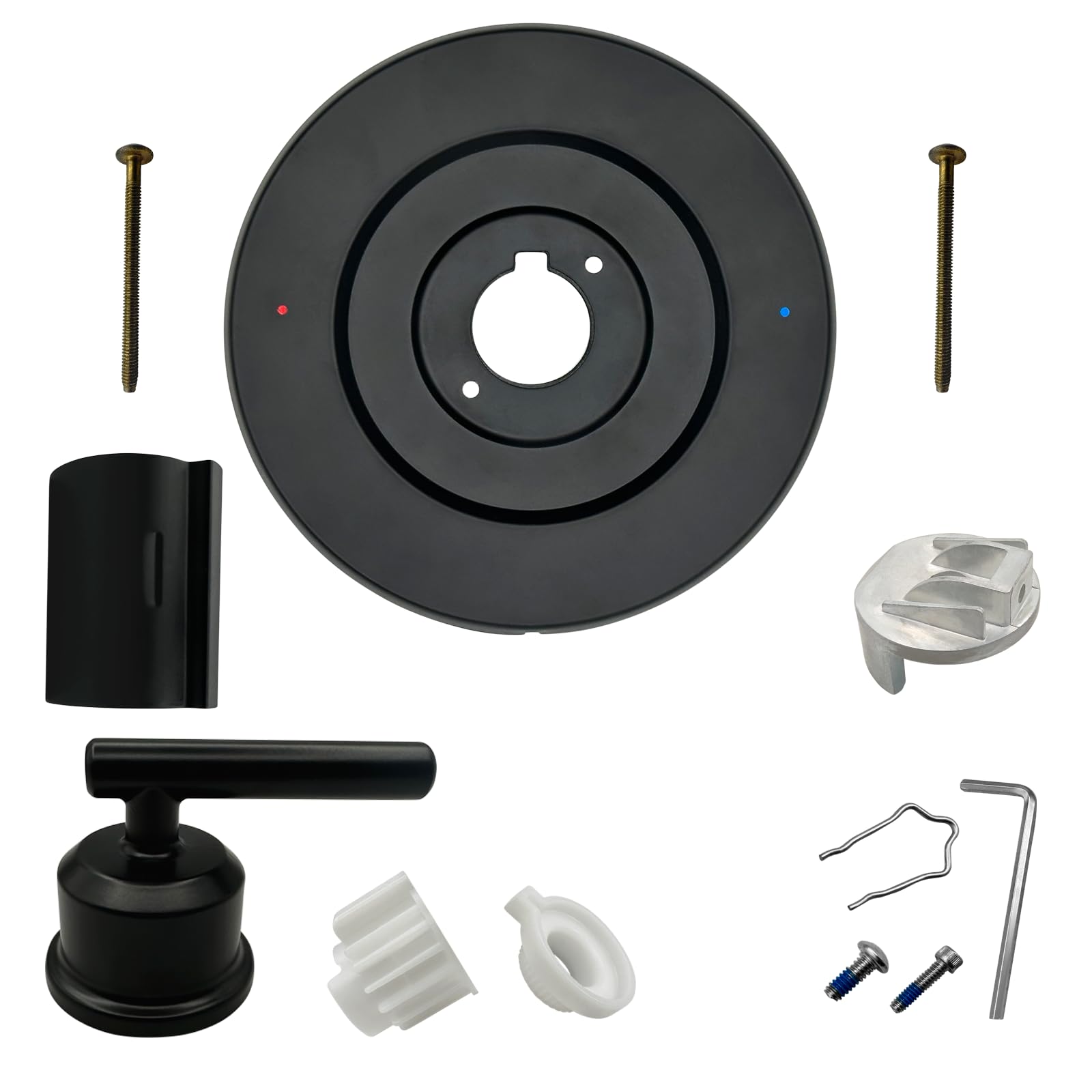 Photo 1 of PlumFix Shower Handle Replacement for Moen 2510/2520/2570/2590 Bathtub Valve, Bath Tub Trim Kit for Single Handle Set (Matte Black)