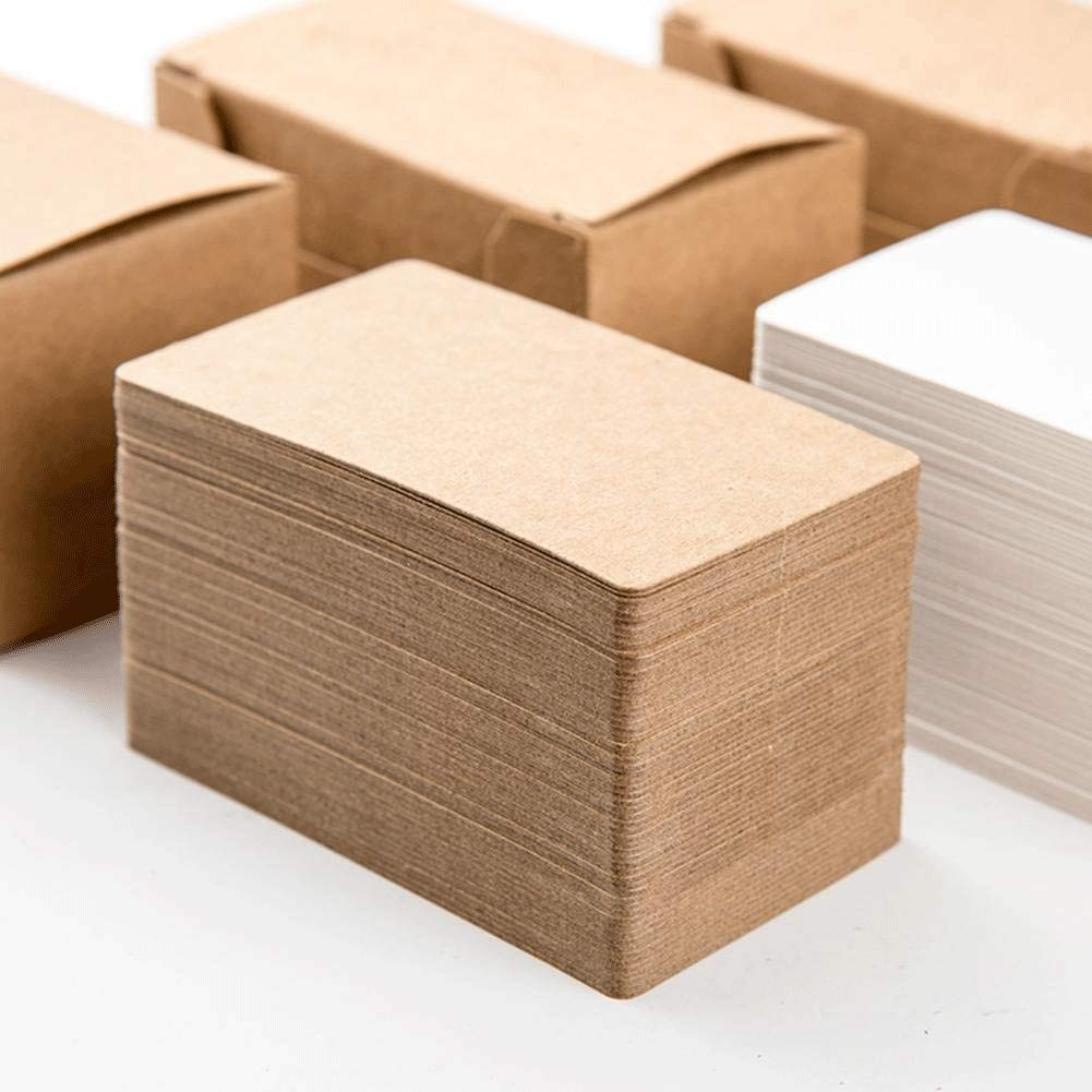 Blank Kraft Paper Business Cards, 400PCS Study Cards Stock Message Card