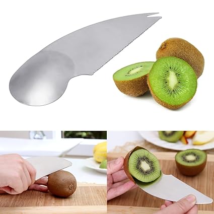 BIlinl Edelstahl Fruit Dig Löffel Messer Kiwi Peelers Scoop Cutter Fruit Tools