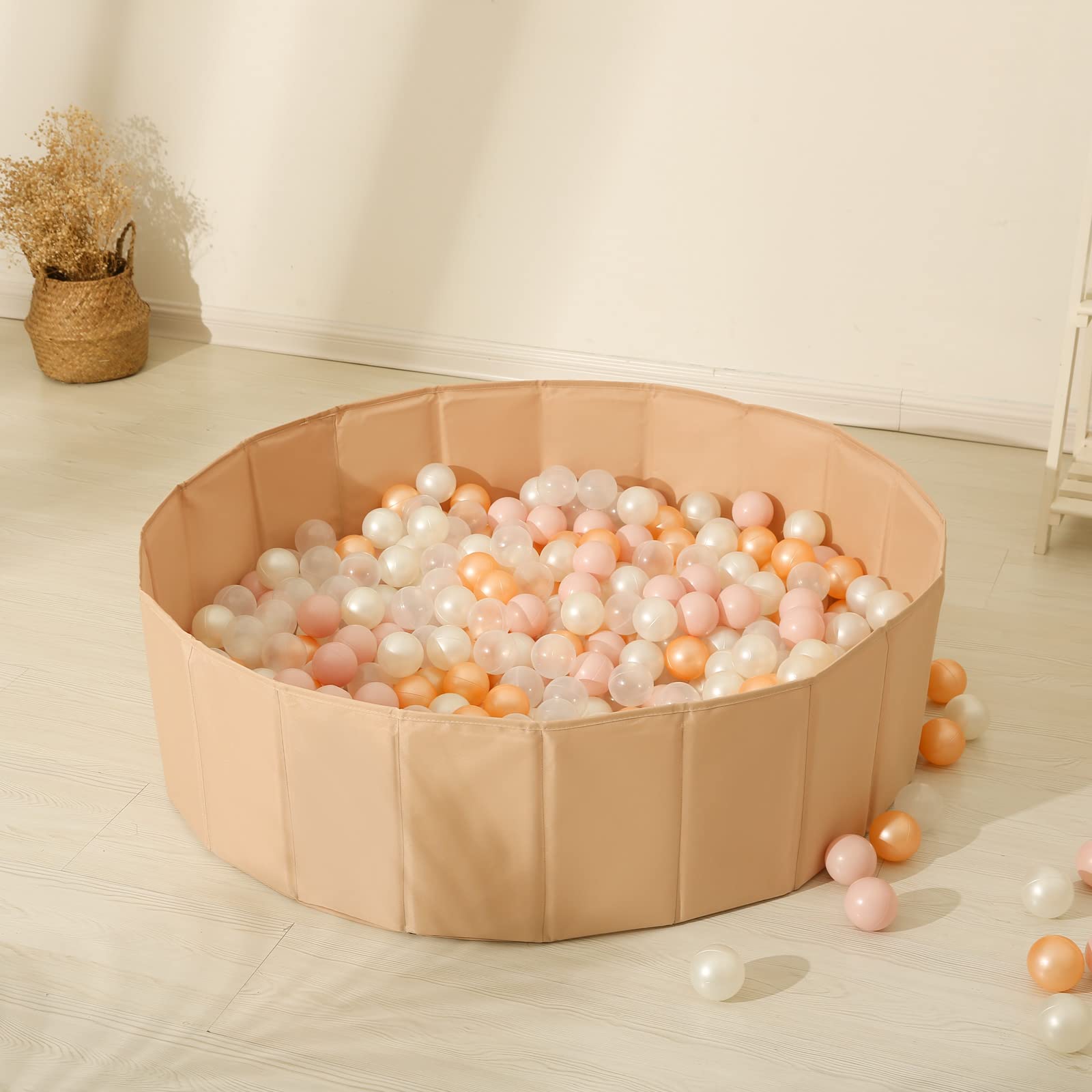 TRENDPLAY Plastic Balls for Ball Pits 2.2 Inch, Pack of 50 100 200 500 Hollow Balls, Perfect for Toddler Baby Pools,Party,Festival Decoration