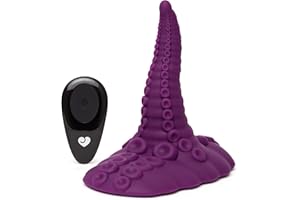 Lovehoney Fantasy Grinding Tentacle Monster Dildo Adult Toy | Remote Control Silicone G-Spot Dildo with Clit Massager & 10 Vi