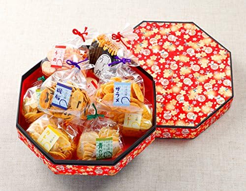 うすば焼 八角 （せんべい ギフト 包装済み 手提袋付き 和紙 箱 海外 人気）