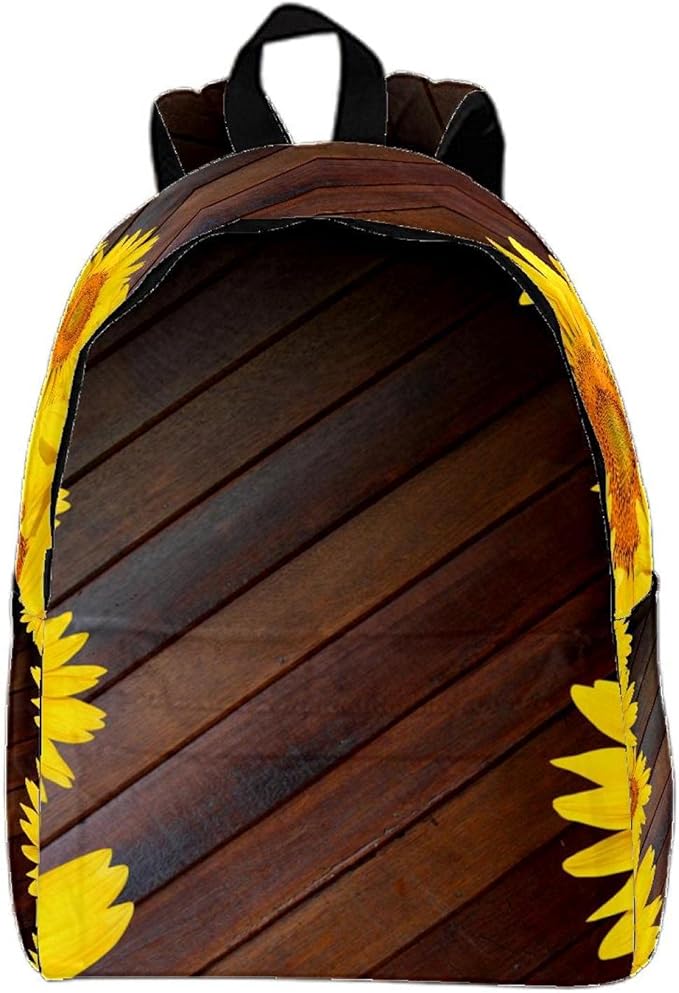 backpack Sunflower Yellow Flowers Size 15x11.5x6 inch travel bag