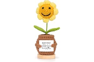 GIFTPEAK Inspirational Gifts for Women with Positive Sunflower Doll Crochet,Thank You Employee Gift in Bulk,Mothers Day Birthday for Mom Friend Sister Coworker Boss,Teacher Appreciation Gifts