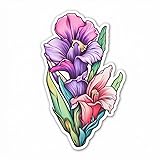 Yoonek Graphics Gladiolus Flower Vinyl Decal