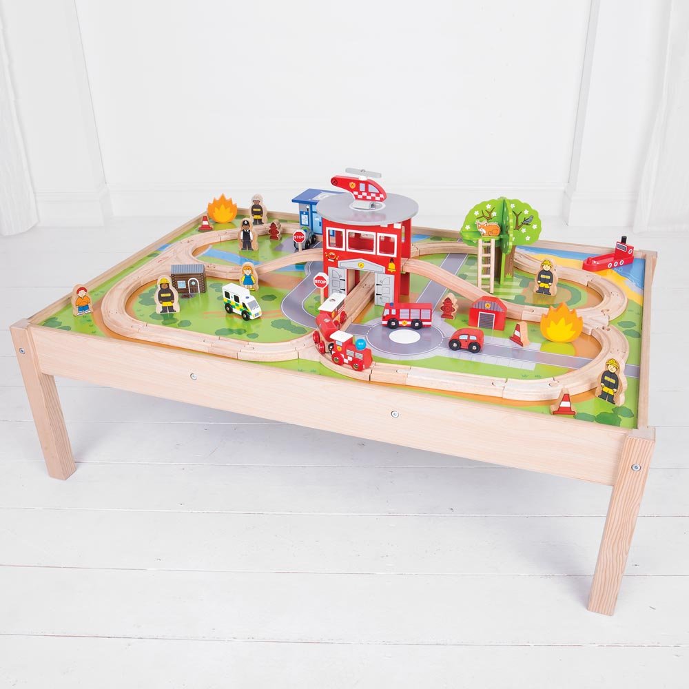 carousel mega wooden train set
