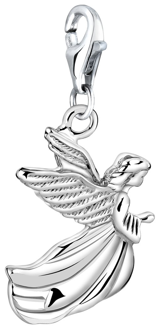 Nenalina 713190-000 Charm Angel Pendant in 925 Sterling Silver Fit All Brands of Charm Necklaces