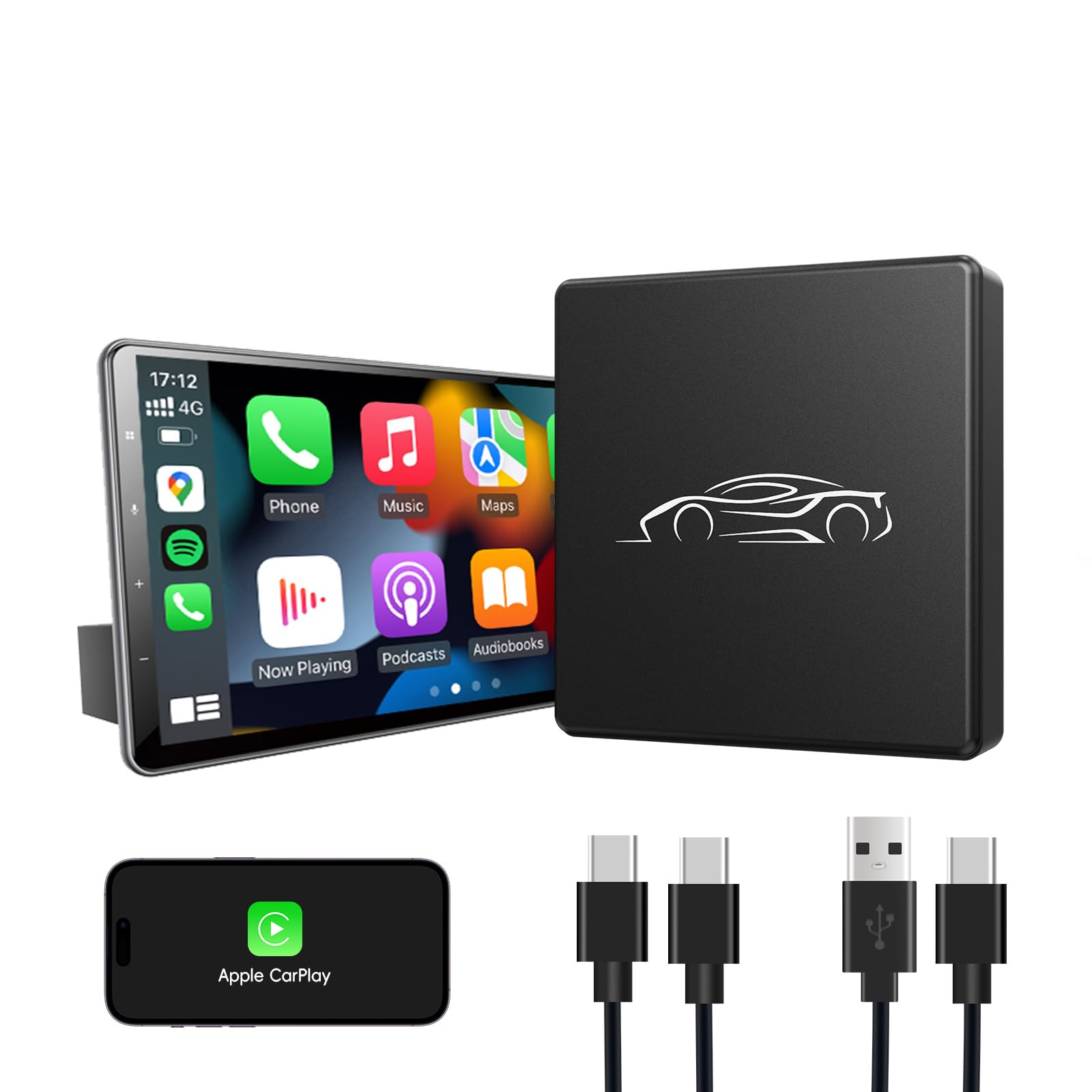 Wireless Carplay Adapter for iPhone,Mini Apple