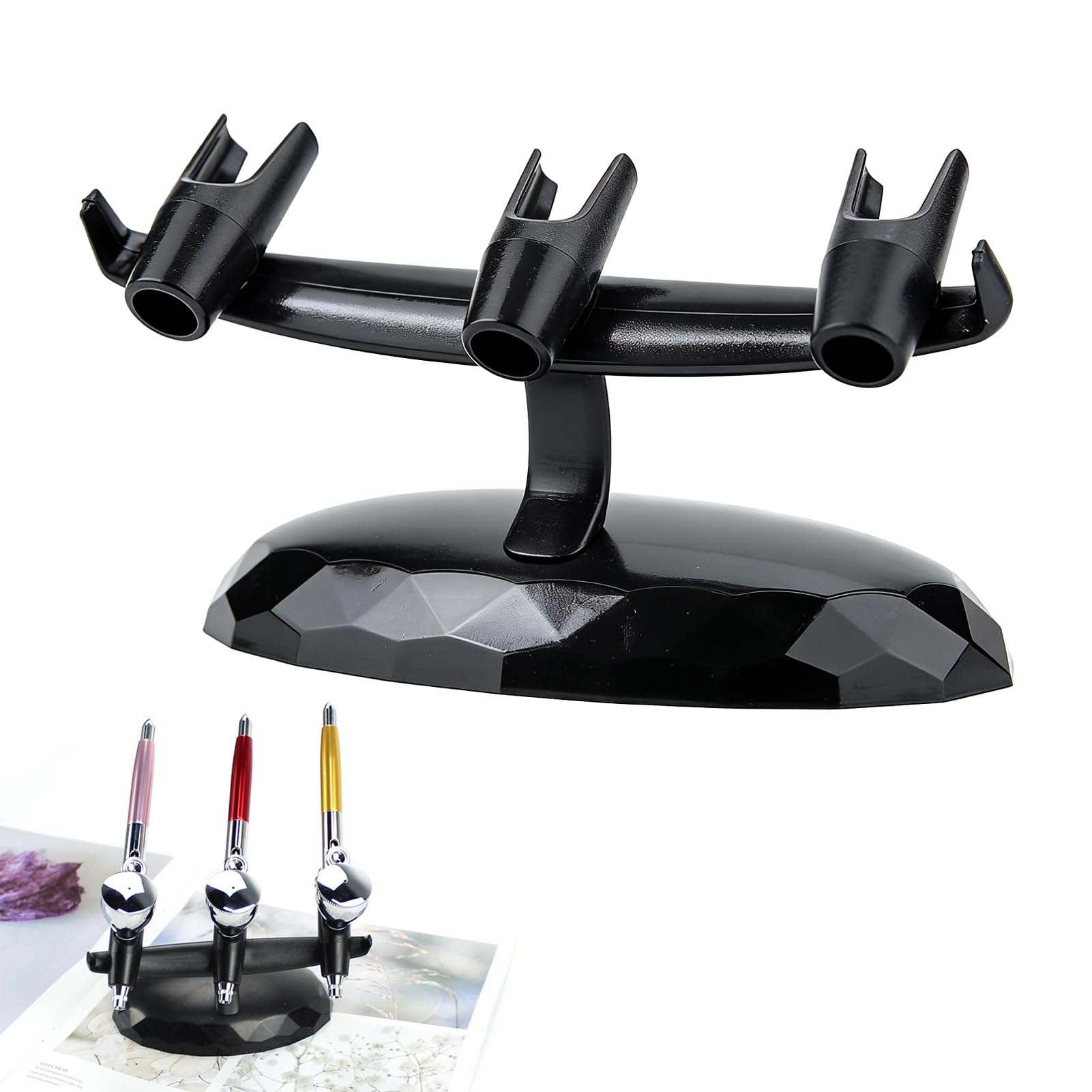 Cyrank Airbrush Stand, Universal Airbrush Holder Stand Airbrush Pens Stand Air Brush Accessories and Supplies for 3 Airbrushes
