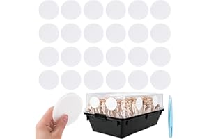 24-Pcs 3" Monotub Adhesive Filter Disks - 3mm Thick Monotub Filter Discs for Mushroom Growing Supplies - Replacement Filter P