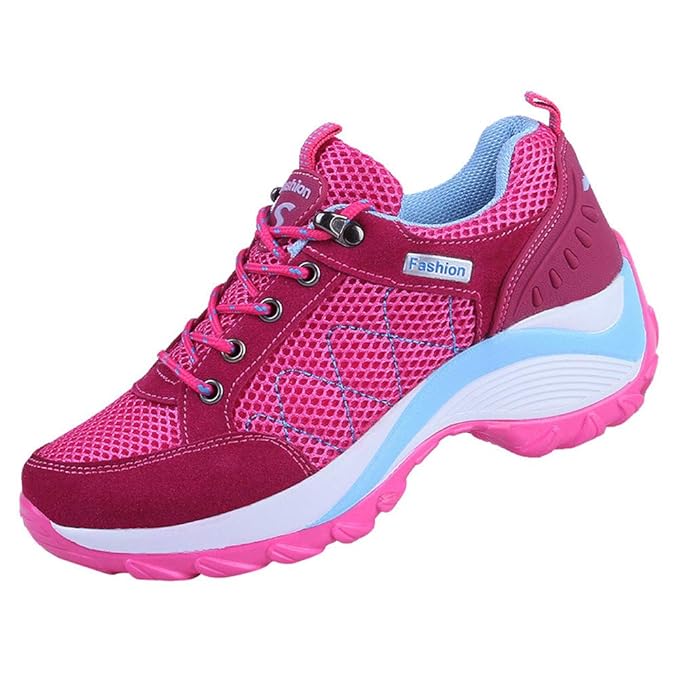 Dener Women Ladies Platform Wedge Sneakers Mesh