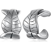 Fuguangju Leaf Ear Cuff Earrings 925 Sterling Silver Leaf Earrings for Women Leaf Jwerly Gifts for Women