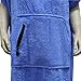 Lightahead Cotton Surf Beach Hooded Poncho Changing Bath Robe Towel with Pocket (Blue) (Teens)