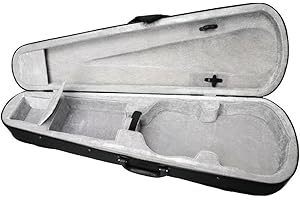 COOBL 4/4 Full Size Violin Hard Case,Professional Triangular Lightweight Suspension Carry Violin bag (Gray)