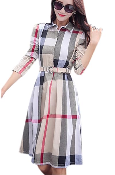 Haroty Donna Vestito Elegante A-line Primavera e Autunno Abito a ...