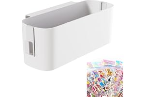 XUANZHI Bedside Caddy Hanging Basket Organizer with Hooks Dorm Bunk Beds Shelf Night Table Storage Holder for Remote Controls