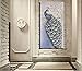 YaSheng Art -100% Hand-painted Oil Painting on Canvas Beautiful Colorful peacock carving Paintings Modern Home Sitting room Decor Canvas Wall Art 3D Painting Ready to hang 24x48 inch