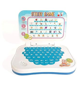 Tingoking Sound Toy for Kids ( Educational Laptop) Multi Color and Design, Size - 15 cm / 12 cm