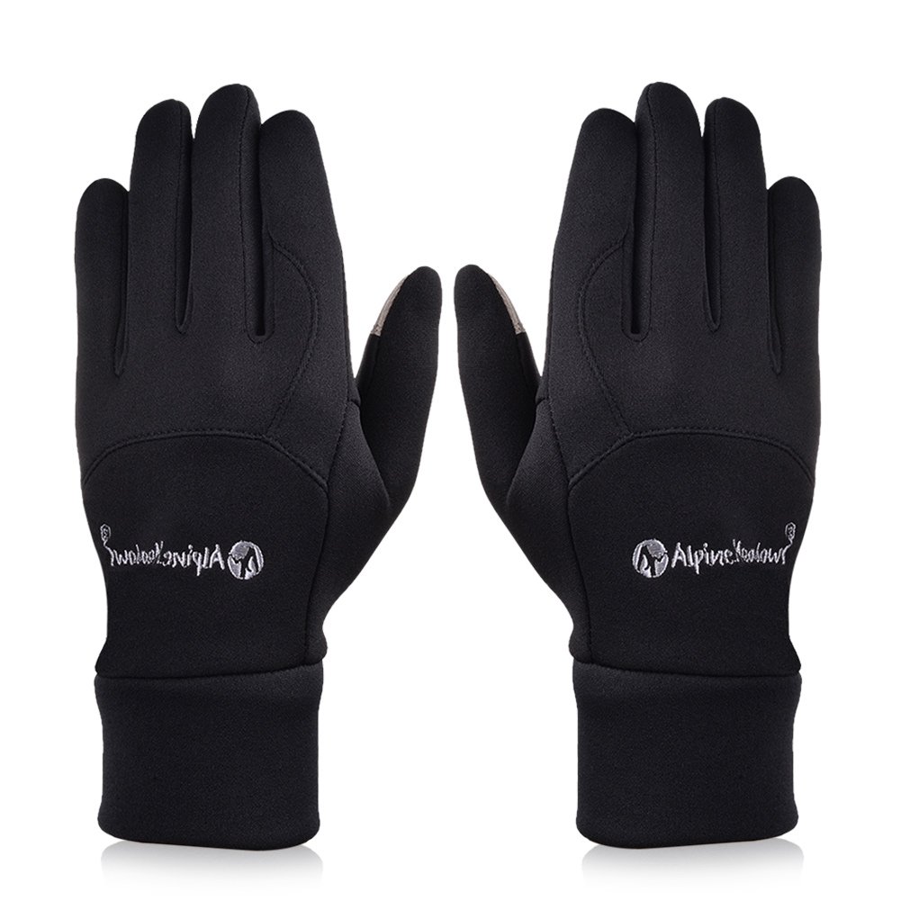 Vbiger Herren Touchscreen Handschuhe Winterhandschuhe Anti-Rutsch Outdoor Sport Handschuhe Fahren Radfahren Handschuhe mit Fleece Liner, XL,  Grau