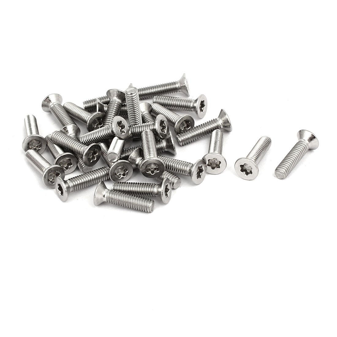 Sourcingmap M3 x 12mm 304 Stainless Steel Torx Countersunk Head Machine Screws 30PCS