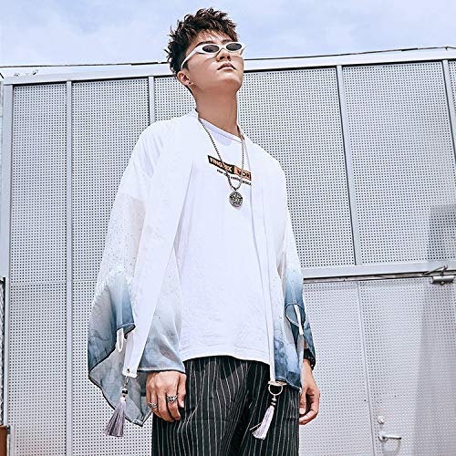 Japanese Kimono Yukata Japanese Kimonos Cardigan Men Summer Sunscreen Loose Dress Sl1302,As Picture3,One Size