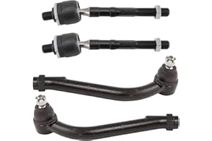 TRQ Front Inner and Outer Tie Rod Set 4 Piece Compatible with 2013-2018 Hyundai Santa Fe Sport 14-15 Kia Sorento