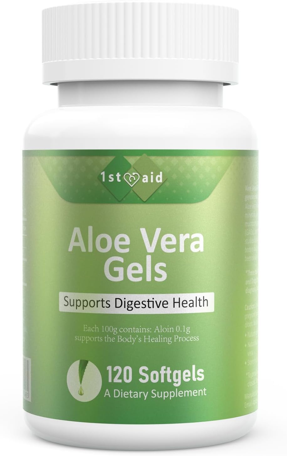 Photo 1 of Aloe-Vera Gel-Softgel Small-Supplement Nutritional-Capsules - 120Count Gut Health Support Digestive Comfort Stomach Acid Buffer Natural Supplement
