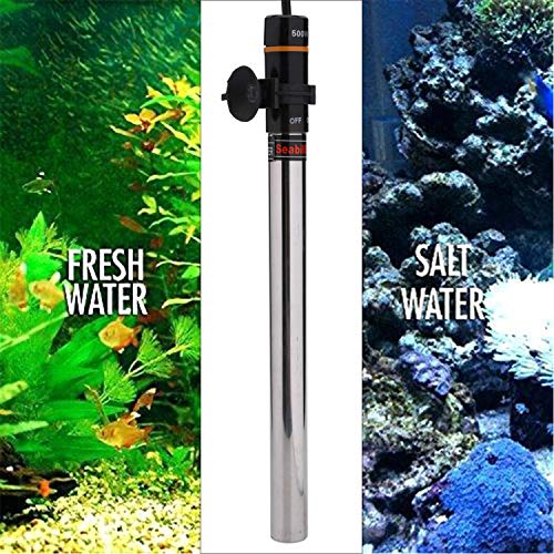 Lineba 500 Watt Submersible Aquarium Heater, Fish Aquarium Heater with LED Temperature Display for Fish Tank