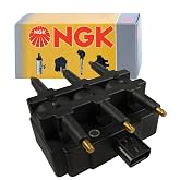 NGK Ignition Coil compatible with Jeep Wrangler 3.8L V6 2007-2011 | Fixes misfire, rough idle and hard starts from a weak ignition coil/coil pack; clears P0300. Direct-fit OE replacement.