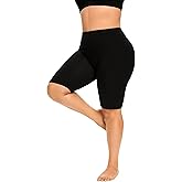 ELISS Plus Size Slip Shorts for Women Half Mid Thigh Legging Soft Stretchy Lace Shorts for Underdress/Skirt 1X-4X
