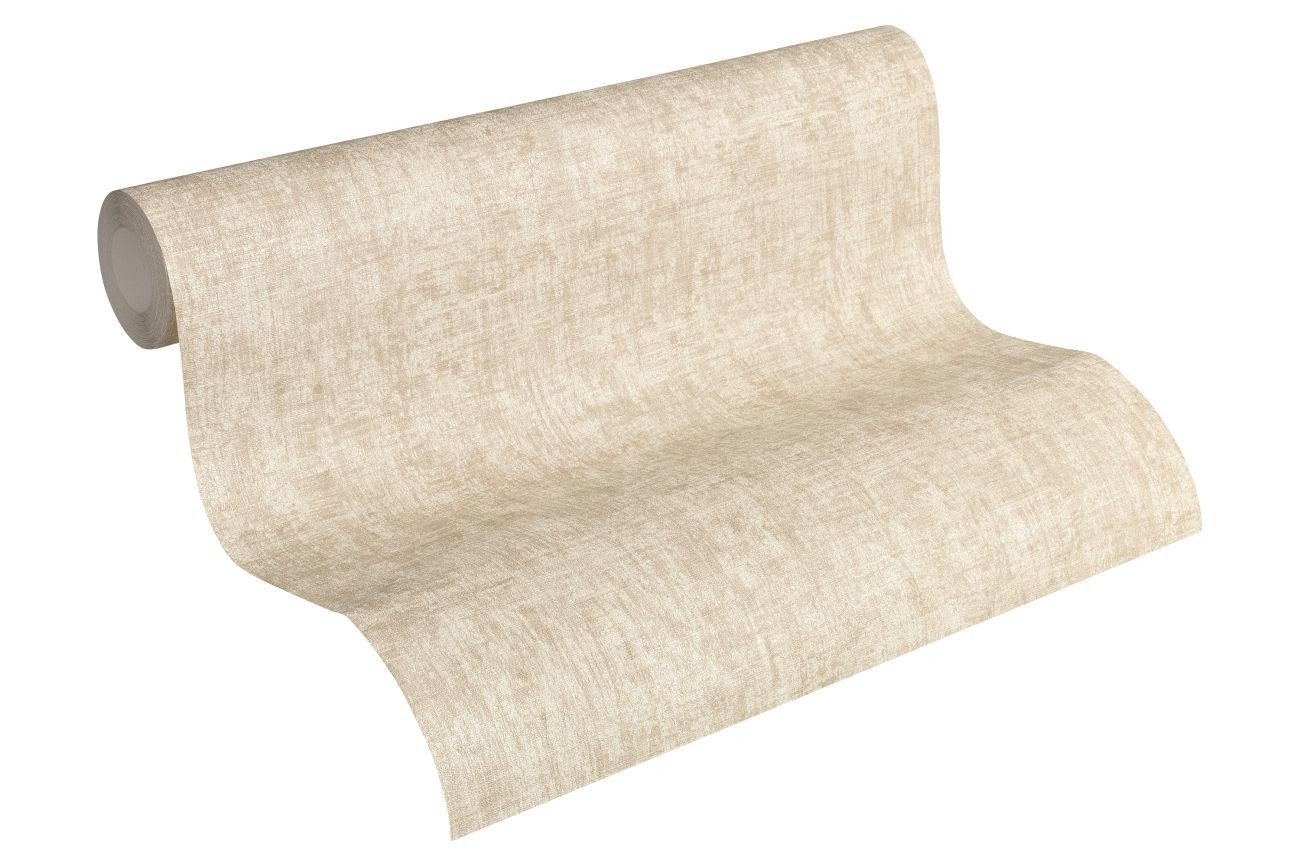 A.S. Création Non-Woven Wallpaper Greenery Plain Wallpaper 10.05 m x 0.53 m Cream Beige 322613 32261-3