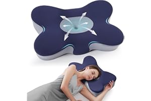 FAIORD Cervical Neck Pillow for Pain Relief, Cooling Excellent Support Side Sleeper Pillow for Adults, Ergonomic Memory Foam Pillows for Sleeping, Contour Neck Pillow for Side Back Stomach Sleepers