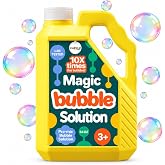 64 oz Iridescent Bubble Solution Refill | Non-Toxic Pre-Mix Bubble Refill Solution No Mixing or Measuring Required | Bubbles for Kids | Bubbles Bulk | Bubble Machine Solution | Giant Bubble Solution